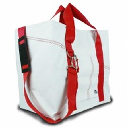 SAILOR BAGS Sailor Bags 204-R 18H x 19W x 9D White with Red Sailcloth Tote 204WR